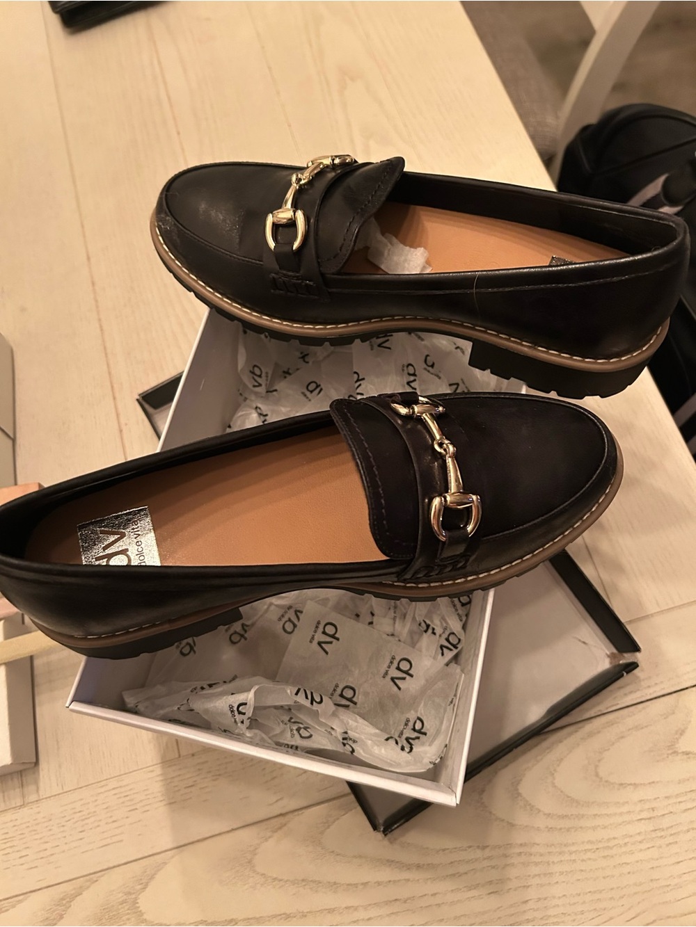 Black woman Leather Loafers